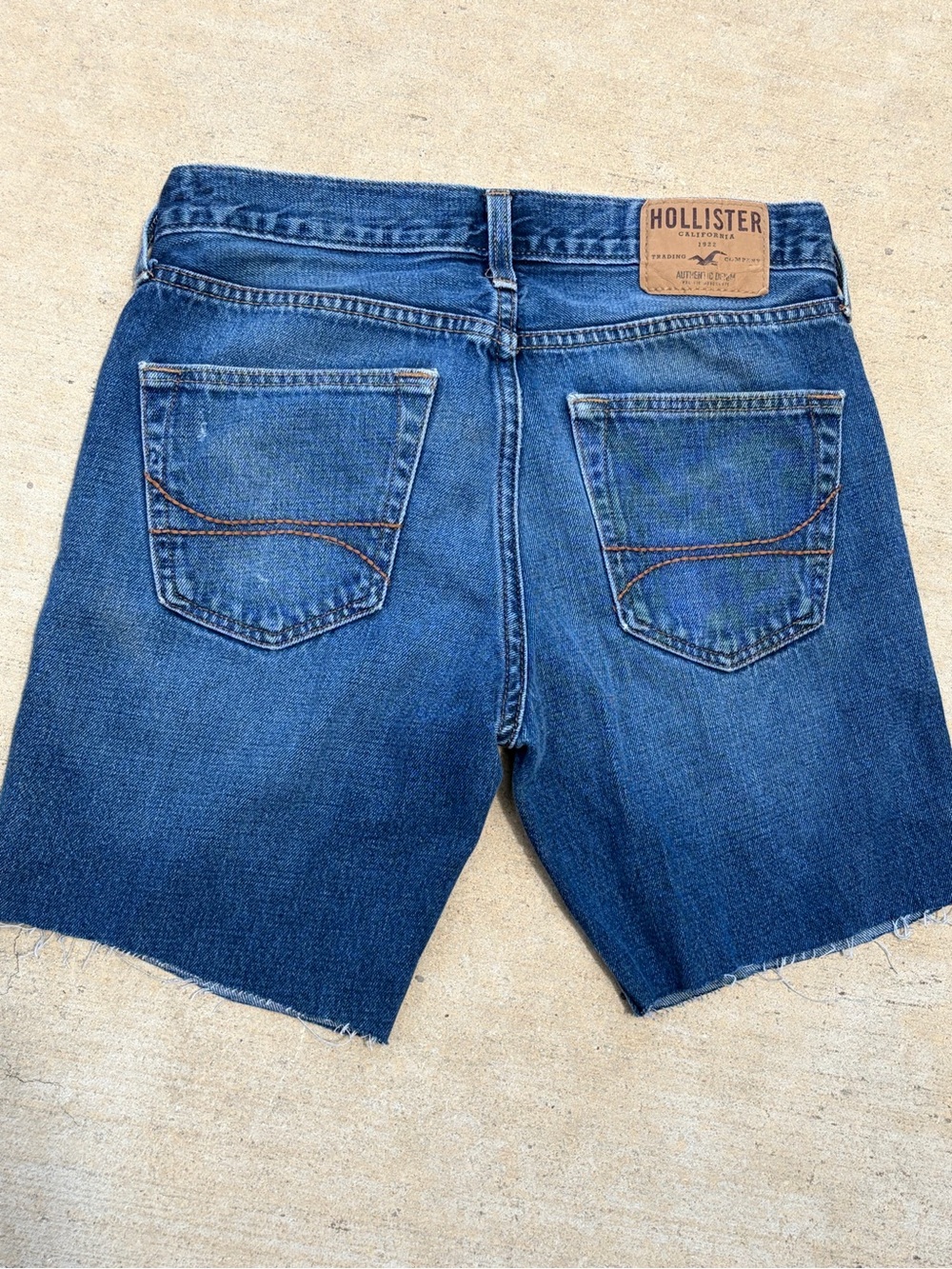 Hollister Dark Blue Denim Cutoff Shorts